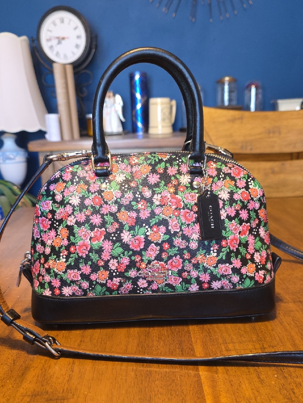Coach Posey Cluster Floral Print Coated Canvas Sierra Satchel